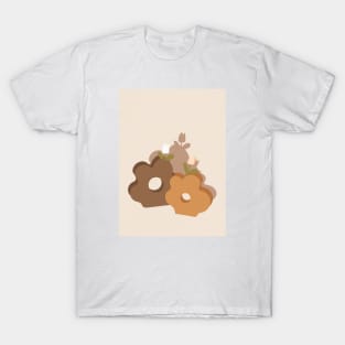 Pottery, Tulip Flower, Neutral, Beige, Art Print T-Shirt